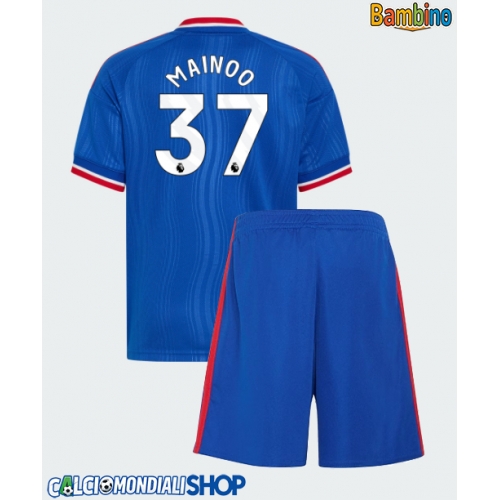 Maglie da calcio Manchester United Kobbie Mainoo #37 Seconda Maglia Bambino 2026-27 Manica Corta + Pantaloni corti)